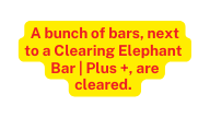 A bunch of bars next to a Clearing Elephant Bar Plus are cleared