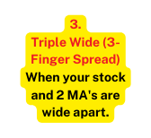 3 Triple Wide 3 Finger Spread When your stock and 2 MA s are wide apart