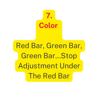 7 Color Red Bar Green Bar Green Bar Stop Adjustment Under The Red Bar